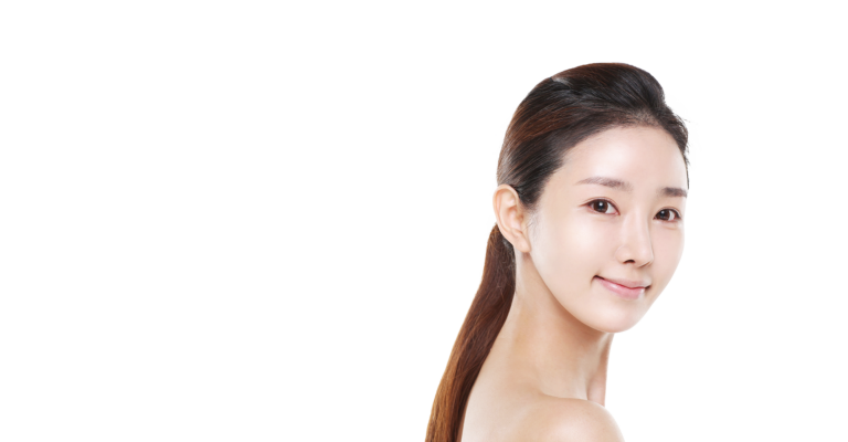 Model photo for the BEST A Eye to Neck anti-aging package (advertising model)